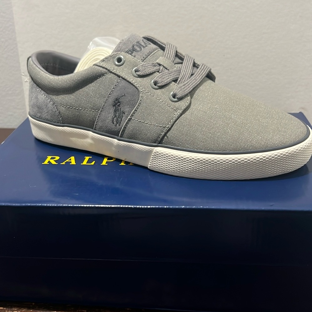 Polo Ralph Lauren Men’s Halmore Fashion Sneaker Grey NIB assorted sizes